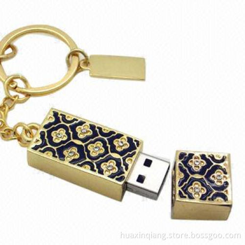 Diamond Jewelry USB Drive, 128MB-64GB Capacity, User-defined Color, USB 2.0, 5-year Warranty